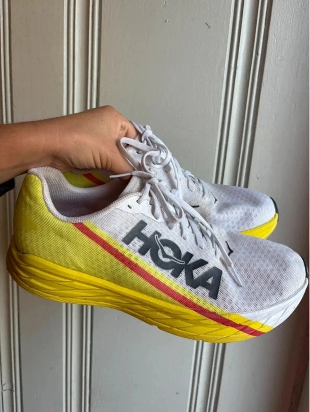 Mens Hoka Running Shoes Size 9.5 USA Rocket X
